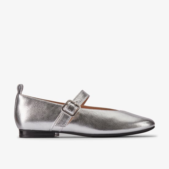 Fawna Bar Zilveren Leren Schoenen - Image 1