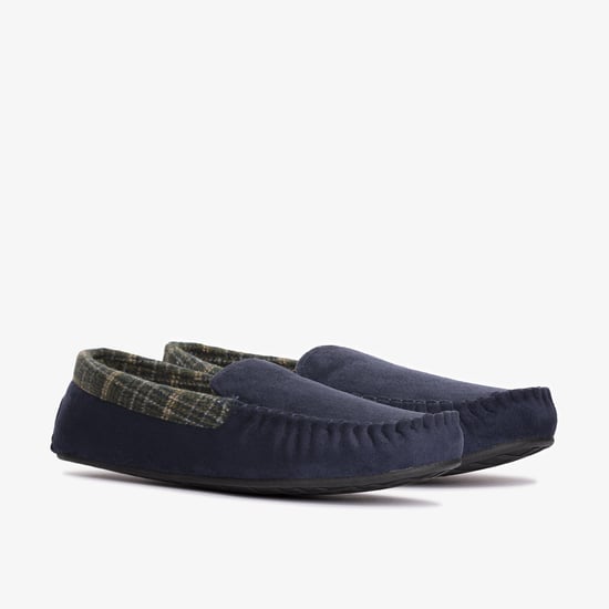 Fireside Mocc Navy Slippers - Image 4