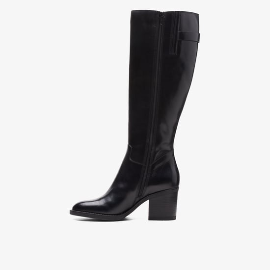 Mascarpone 2 Up Black Leather Boots - Image 2