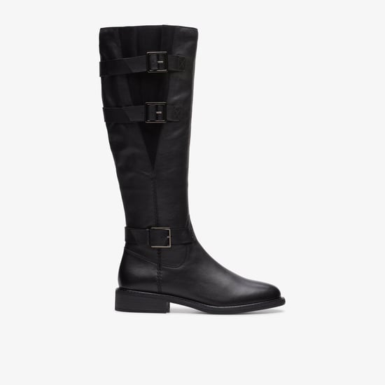 Cologne Up Black Leather Boots - Image 1
