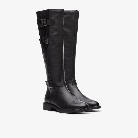 Cologne Up Black Leather Boots - Image 5