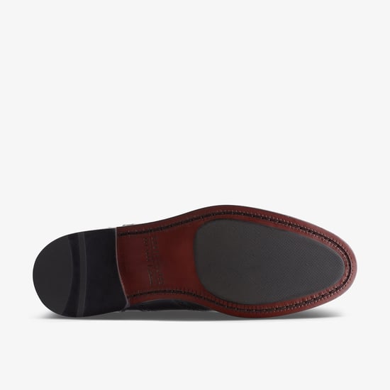 Craftdean Wing Brogue Black Leather Shoes - Image 3
