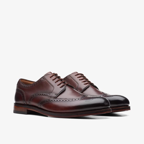 Craftdean Wing Brogue Donker Tan Leren Schoenen - Image 4