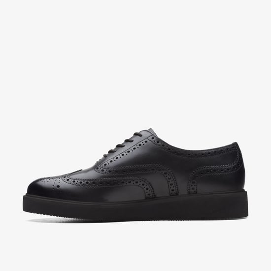 Glickly Brogue 2 Svarta Läder Skor - Image 2