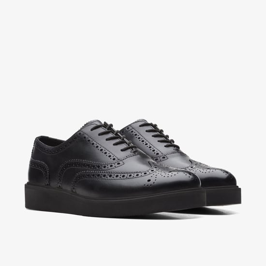 Glickly Brogue 2 Svarta Läder Skor - Image 4