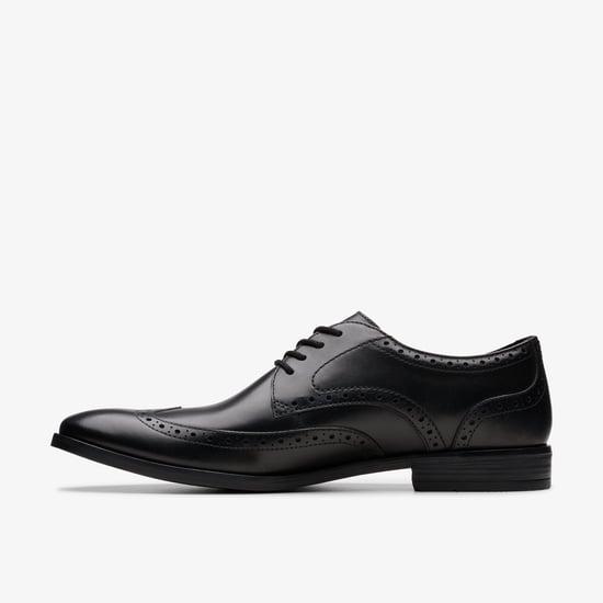 Brandon Limit Brogue Black Leather Shoes - Image 3