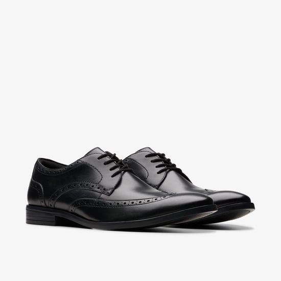 Brandon Limit Brogue Black Leather Shoes - Image 5