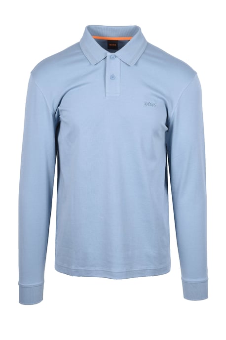 Boss Orange Interlock Polo Light Pastel Blue - Image 1