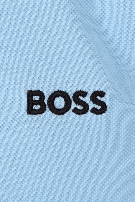 Boss Green Paddy Polo Shirt Light Pastel Blue - Image 3