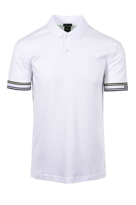 Boss Green Polo Zone Polo Shirt White - Image 1