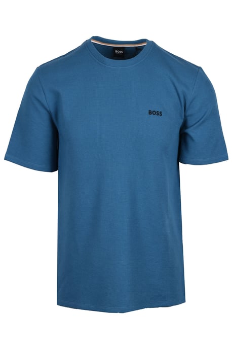 Boss Black Waffle T-Shirt Open Blue - Image 1