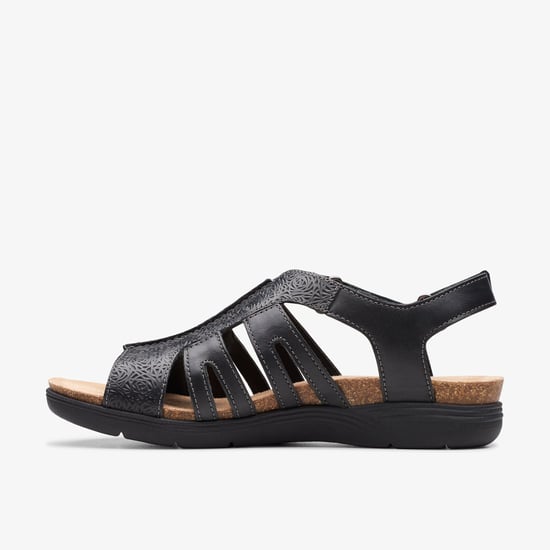 April Belle Zwarte Leren Sandalen - Image 2