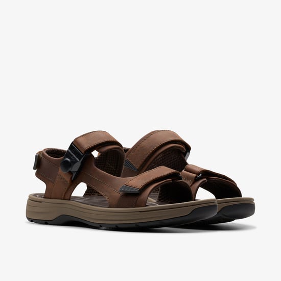 Saltway Trail Dark Brown Lea Sandals - Image 5