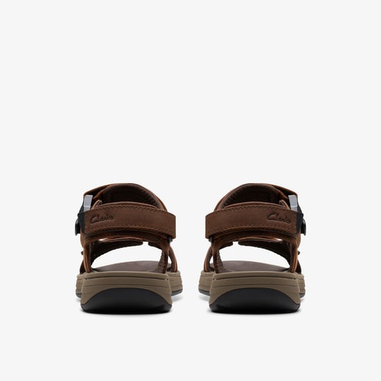 Saltway Trail Dark Brown Lea Sandals - Image 6