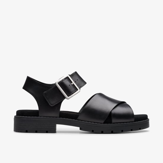 Orinoco Cross Zwarte Leren Sandalen - Image 1