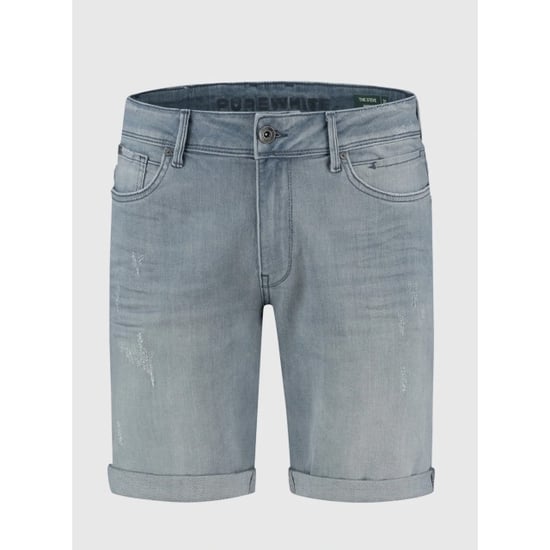 Pure Path Pure the steve 897 distressed skinny denim shorts light blue - Image 1