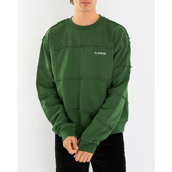 Flaneur Homme Heren cut & sew sweater green - Image 6
