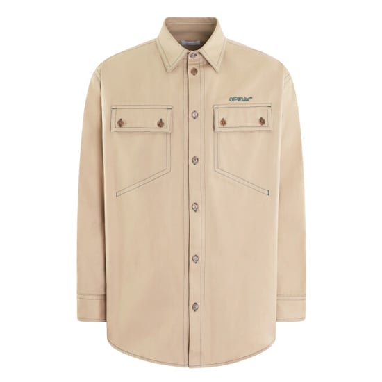 Off White Heren stitch cotgab milit overshir - Image 1