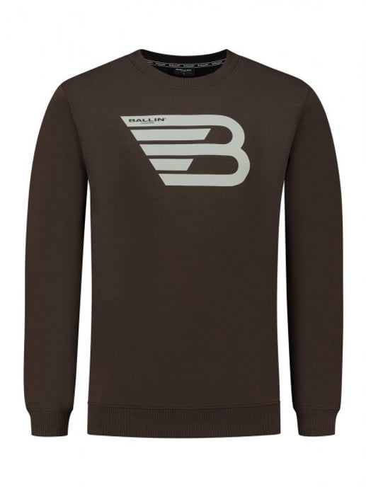 Ballin Amsterdam Ballin Amsterdam - Heren Slim Fit Original Sweater - Bruin - Image 1
