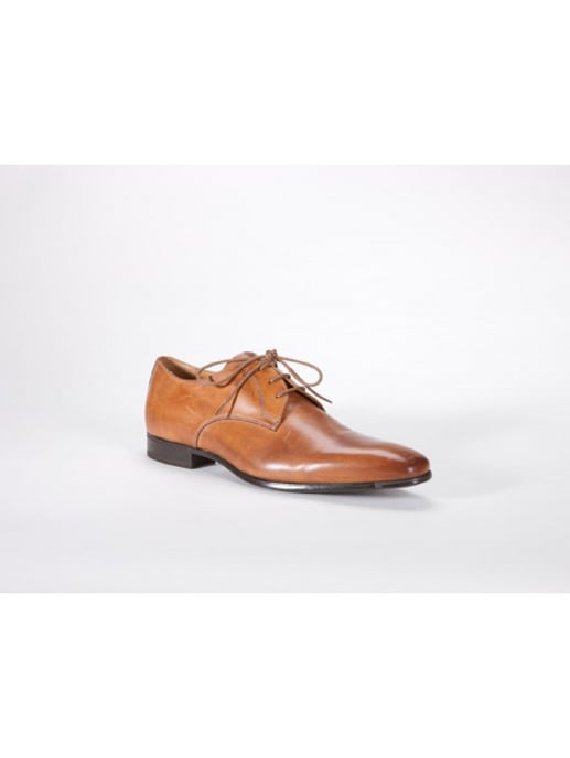 Giorgio 46998 Bruin kleurige leren veterschoen (05/Cognac) - Image 1