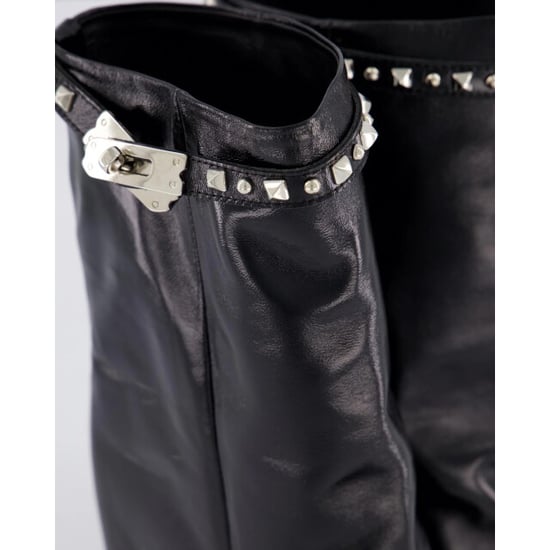 Gibaldi Dames studded shiny leather wedge - Image 3