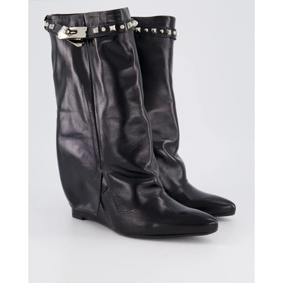 Gibaldi Dames studded shiny leather wedge - Image 6