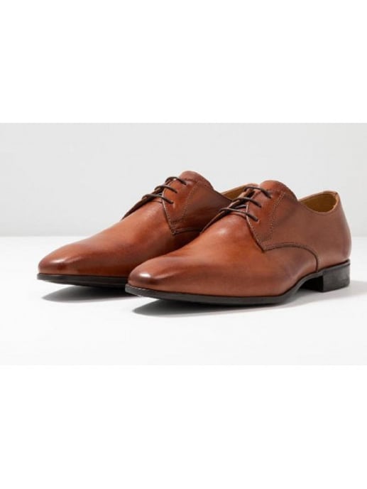 Giorgio 46998 Bruin kleurige leren veterschoen (05/Cognac) - Image 1