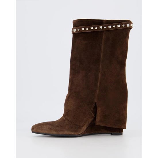 Gibaldi Dames studded suede wedge boot - Image 3