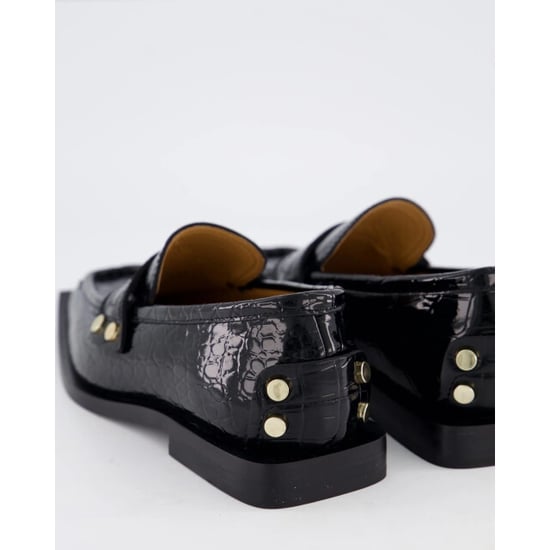 Ganni Dames black croco loafers - Image 3