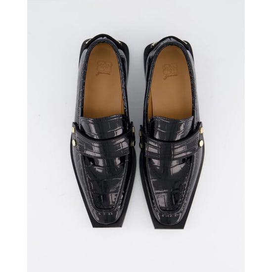 Ganni Dames black croco loafers - Image 5