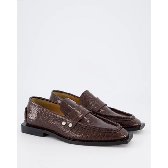 Ganni Dames brown croco loafers - Image 4