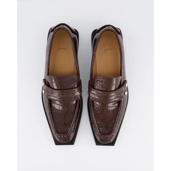 Ganni Dames brown croco loafers - Image 5