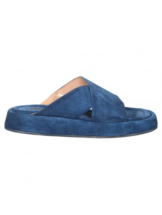 Walk in the Park D100 blauwe suède slipper - Image 2