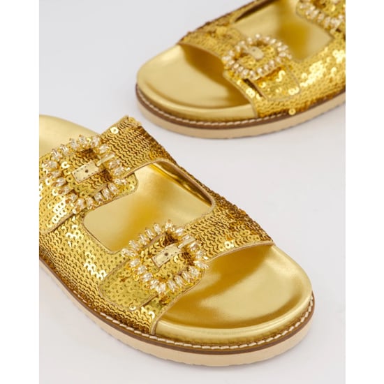 Gibaldi Dames buckle slipper gold - Image 4