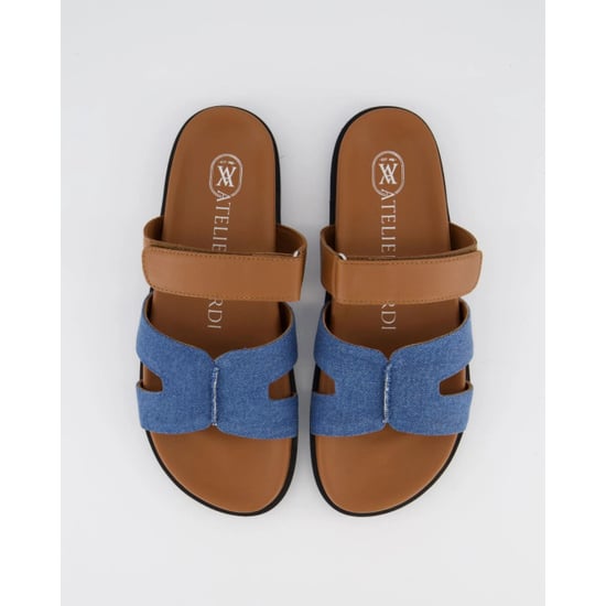 Gibaldi Dames ibiza slipper jeans/bruin - Image 5