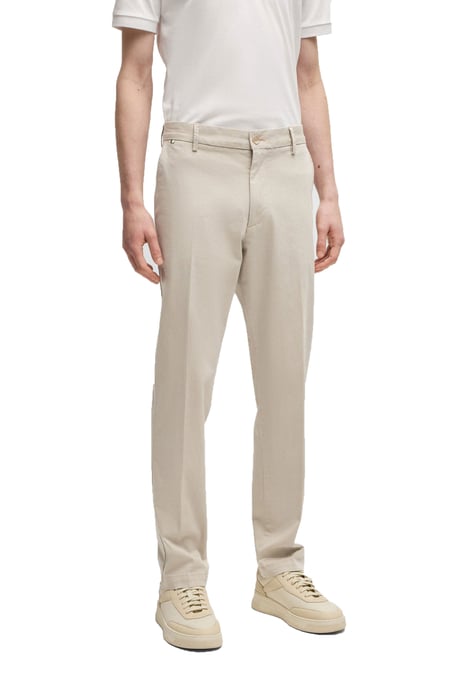 Boss Black H-Kane Casual Cotton Chino Light Beige - Image 4