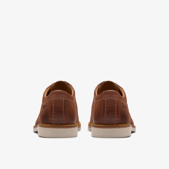 Atticus LTLace Dark Tan Lea Shoes - Image 6