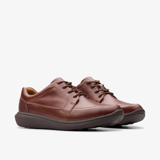 Watchet Lace Dark Tan Leather Shoes - Image 4