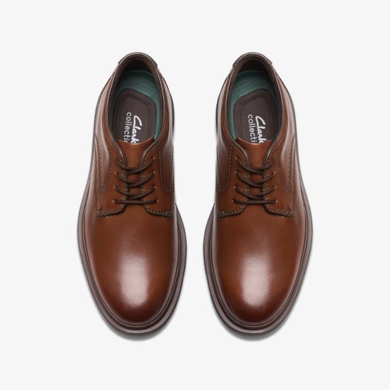 Burchill Derby Dark Tan Leather Shoes - Image 6