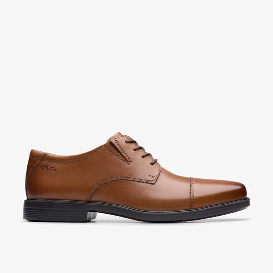 Cosgrove Cap Dark Tan Leather Shoes - Image 1