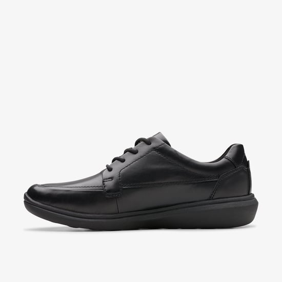 Watchet Lace Black Leather Shoes - Image 2
