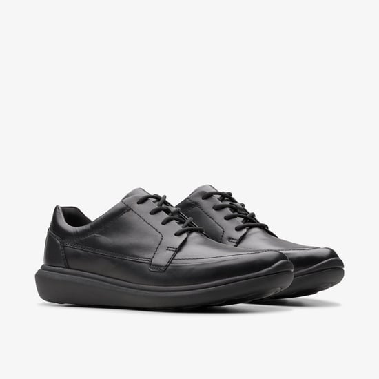 Watchet Lace Black Leather Shoes - Image 4