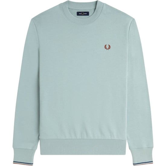 Fred Perry Crew Neck Sweatshirt Silver Blue - Image 1