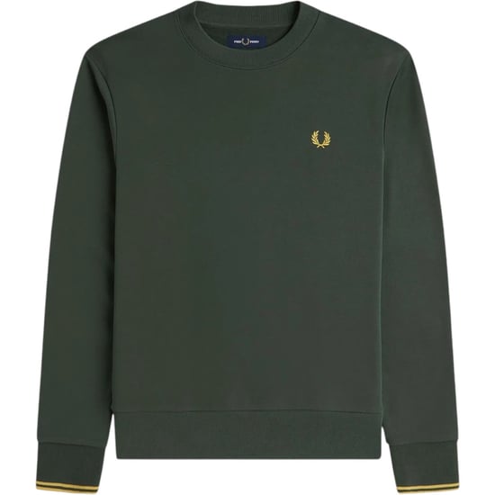 Fred Perry Crew Neck Sweatshirt Court Green - Image 1