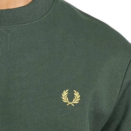 Fred Perry Crew Neck Sweatshirt Court Green - Image 2