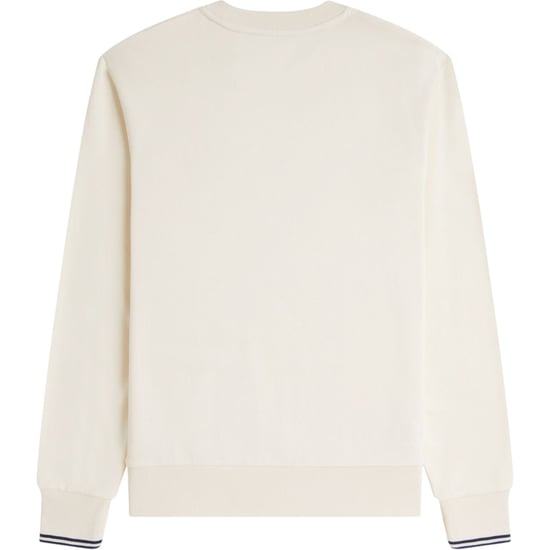 Fred Perry Crew Neck Sweatshirt Ecru Tennis Blue - Image 4
