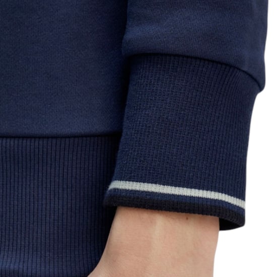 Fred Perry Crew Neck Sweatshirt Carbon Blue - Image 3