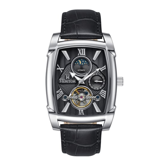 Heritor Automatic Valentin Leather-Band Watch w/Date - Image 1