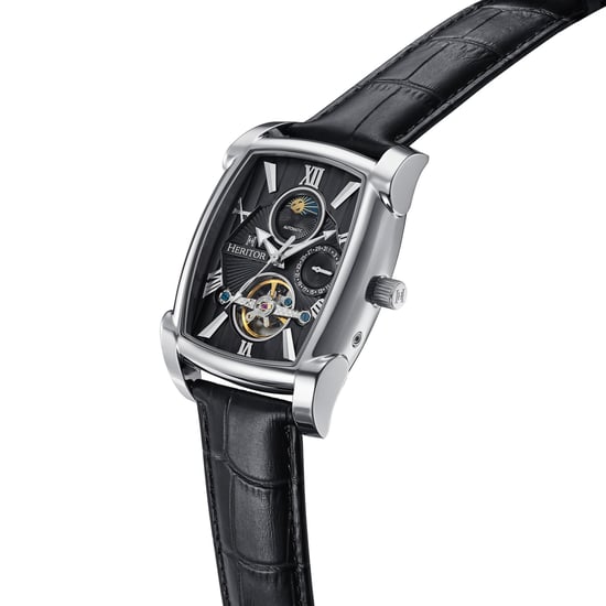 Heritor Automatic Valentin Leather-Band Watch w/Date - Image 3