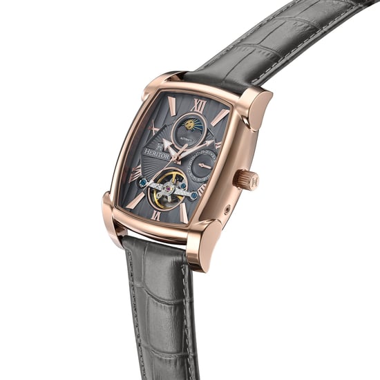 Heritor Automatic Valentin Leather-Band Watch w/Date - Image 3